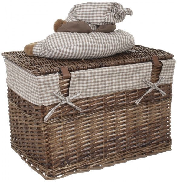 Корзина плетеная с текстилем Tony Bridge Basket детская 60х40х40 см JMA16-10TK-1 