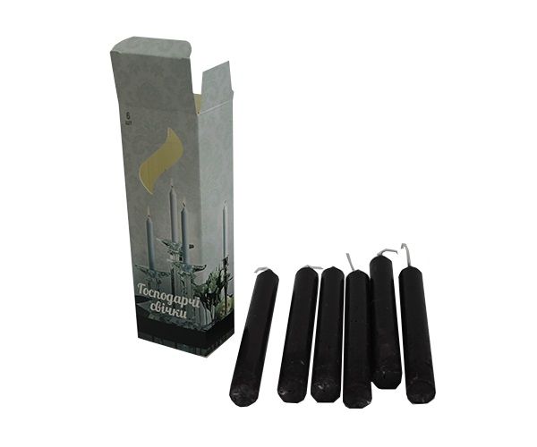 Набор свечей 6 шт. черный H20186-050 Feroma Candle