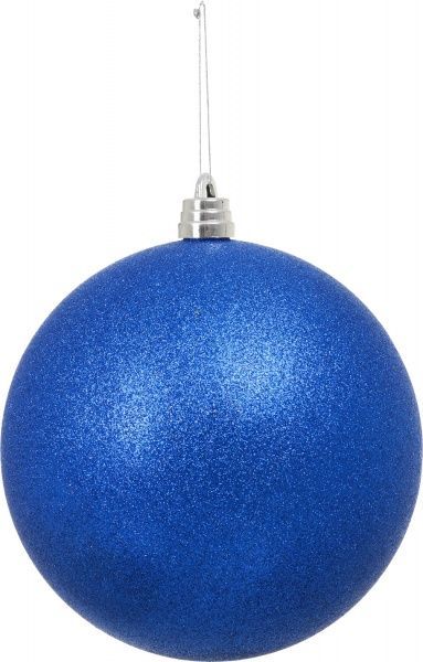 Шар пластиковый с присыпкой 20 см синий