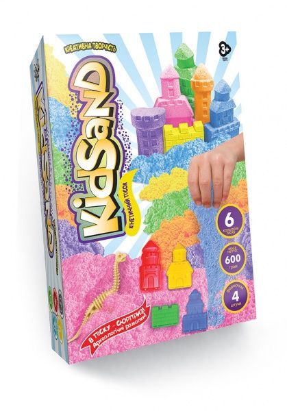 Кінетичний пісок Danko Toys KidSand 600 г укр. (6) в асортименті
