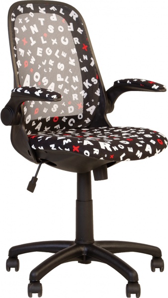 Кресло детское Nowy Styl GLORY GTP BLACK KIDS TILT PL62 (CH) OD-07/SPR-10 черный/с буквами 