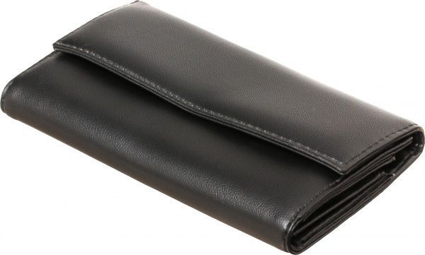 Гаманець жіночий на кнопці чорний 023001 