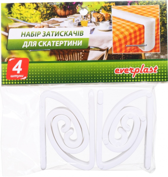 Набор клипс для скатерти Everplast 4 шт.