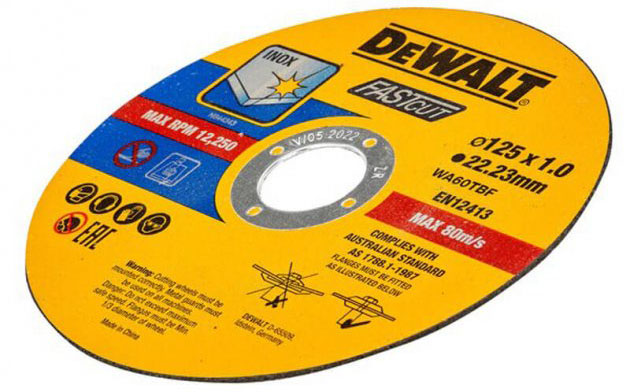 Круг відрізний DeWalt 125 x 1,0 x 22,23 мм DT43972