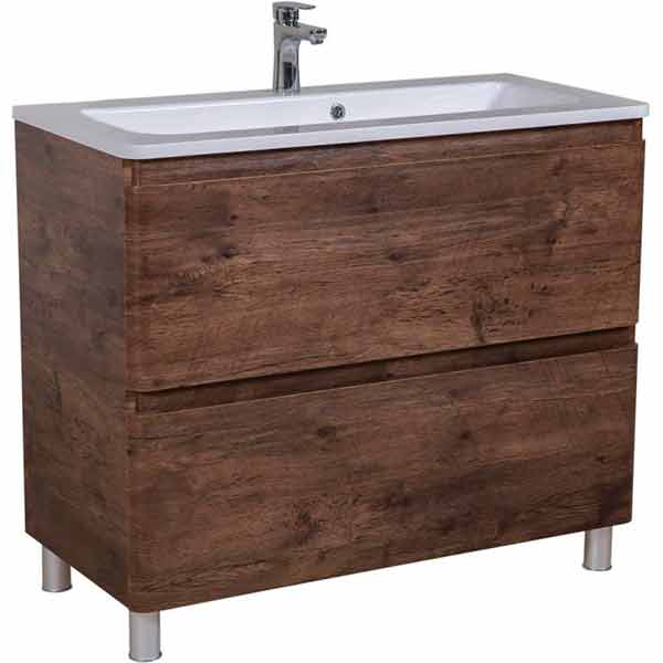 Тумба напольная Aqua Rodos Акцент с умывальником Альфа 100 см