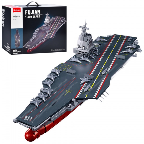 Конструктор Sluban Model Bricks Авианосец 1:450 M38-B1188