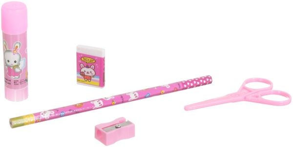 Набір канцелярський подарунковий рожевий 