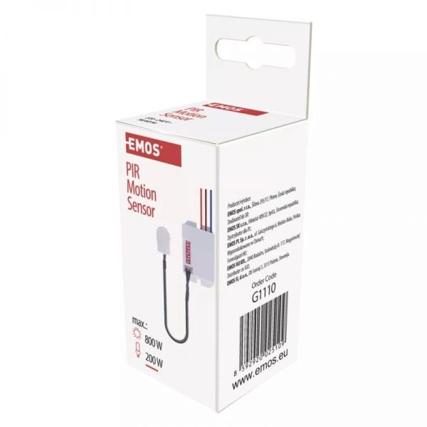 Датчик движения Emos PIR IP20 800W белый G1110