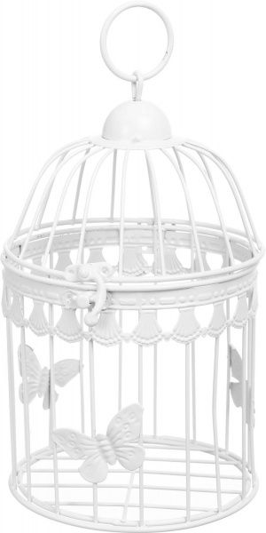 Клітка декоративна Cage Метелик 15х15х23,5 см білий 