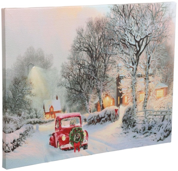 Картина новогодняя с подсветкой 40х30 см ANB000390 