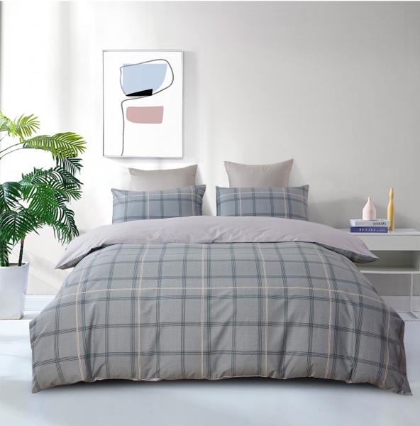 Комплект постільної білизни Lucas 2 сірий із малюнком La Nuit 