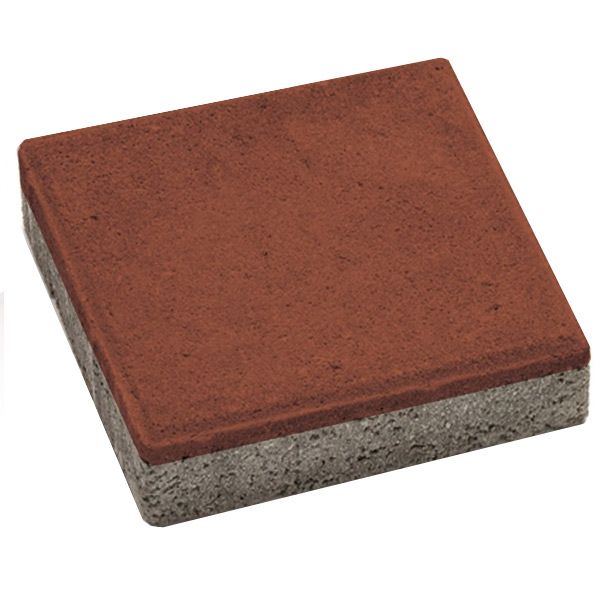 Тротуарна плитка Бруківка 400x400x60 мм вишня