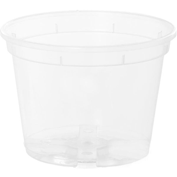 Горщик дренажний Алеана круглий 0,28л прозорий (114073) 