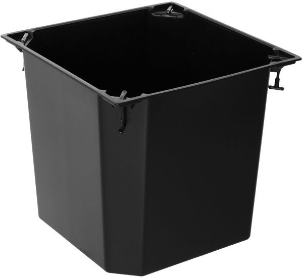 Горшок пластиковый Plastkon ELISE глянцевый квадратный 52,2 л антрацит 