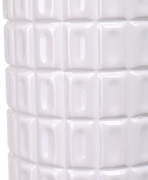 Ваза керамическая белая Fest Stone 13x13x30 см