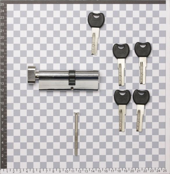 Цилиндр Bruno Z 40x30 ключ-вороток 70 мм хром 41000