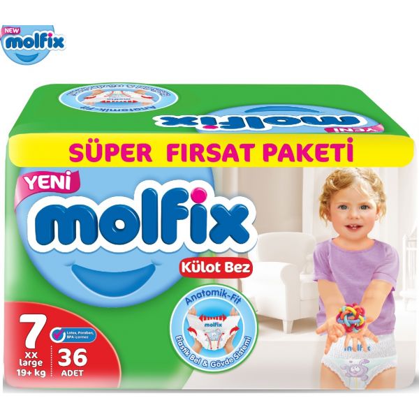 Підгузки-трусики Molfix 7 (19+ кг) 36 шт.