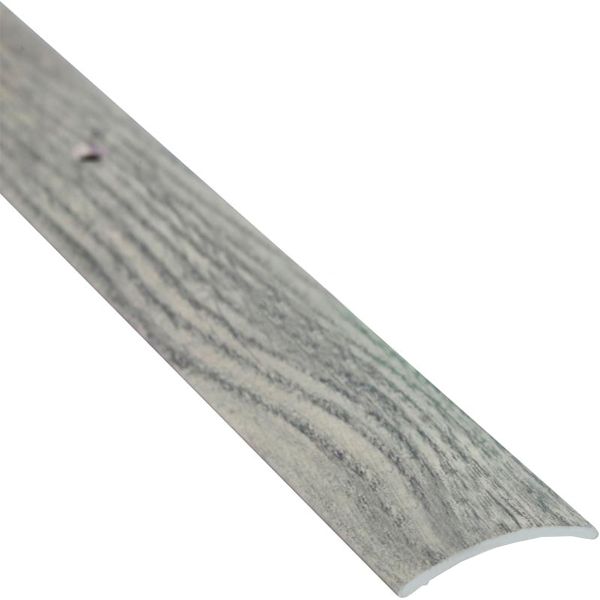 Порожек алюминиевый декорированный Braz Line гладкий с отверстиями 30x2700 мм дуб дымчатый 