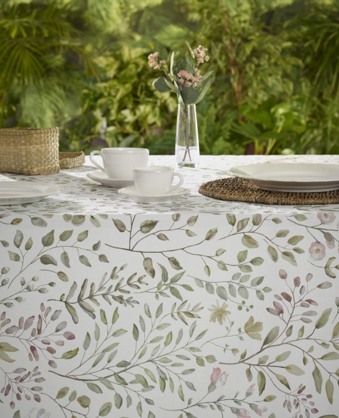 Скатерть Jazmin 150x200 см белый с рисунком Atenas Home 