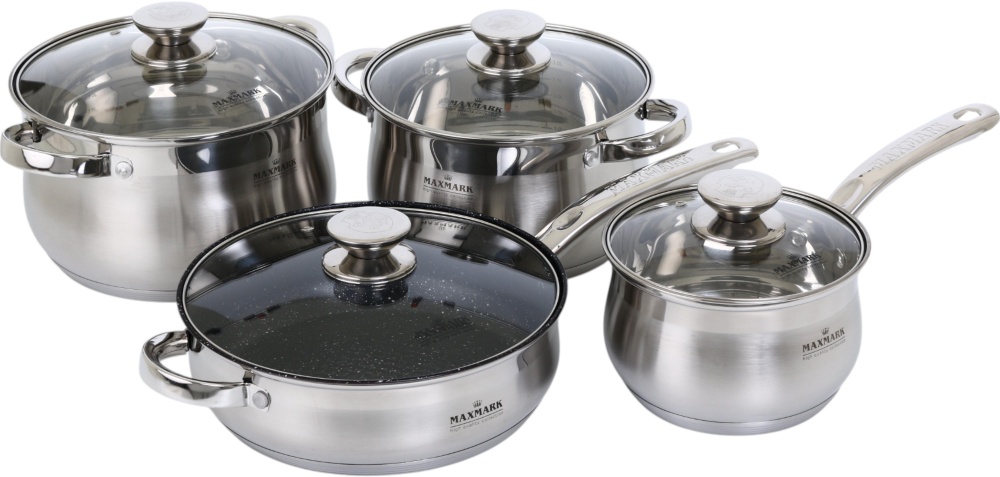 Набор кастрюль Maxmark 8 предметов MK-BL2608Y