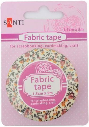 Самоклеющаяся текстильная лента Яркий букет, 1.5см * 5м 