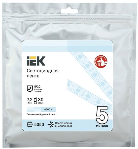 Лента светодиодная 7,2 Вт IP20 12 В белый LSR2-2-030-20-3-05 