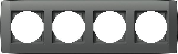Рамка четырехместная TEM Logiq универсальная антрацит OQ40AT-U