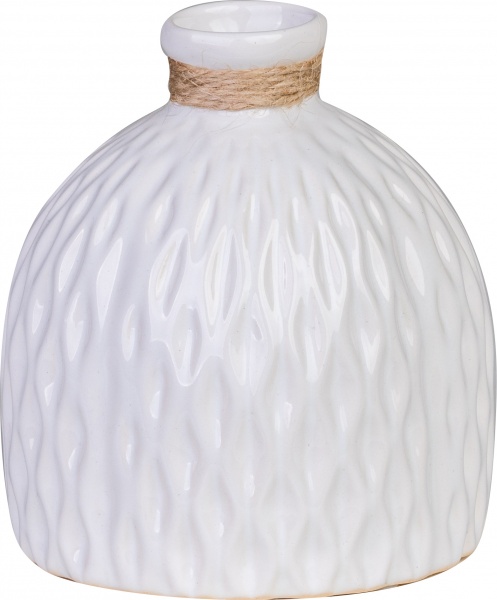 Ваза керамическая Eterna 2804-13 белая 13 см 