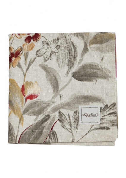 Салфетки столовые La Nuit Цветок Бордо 40x40 см 