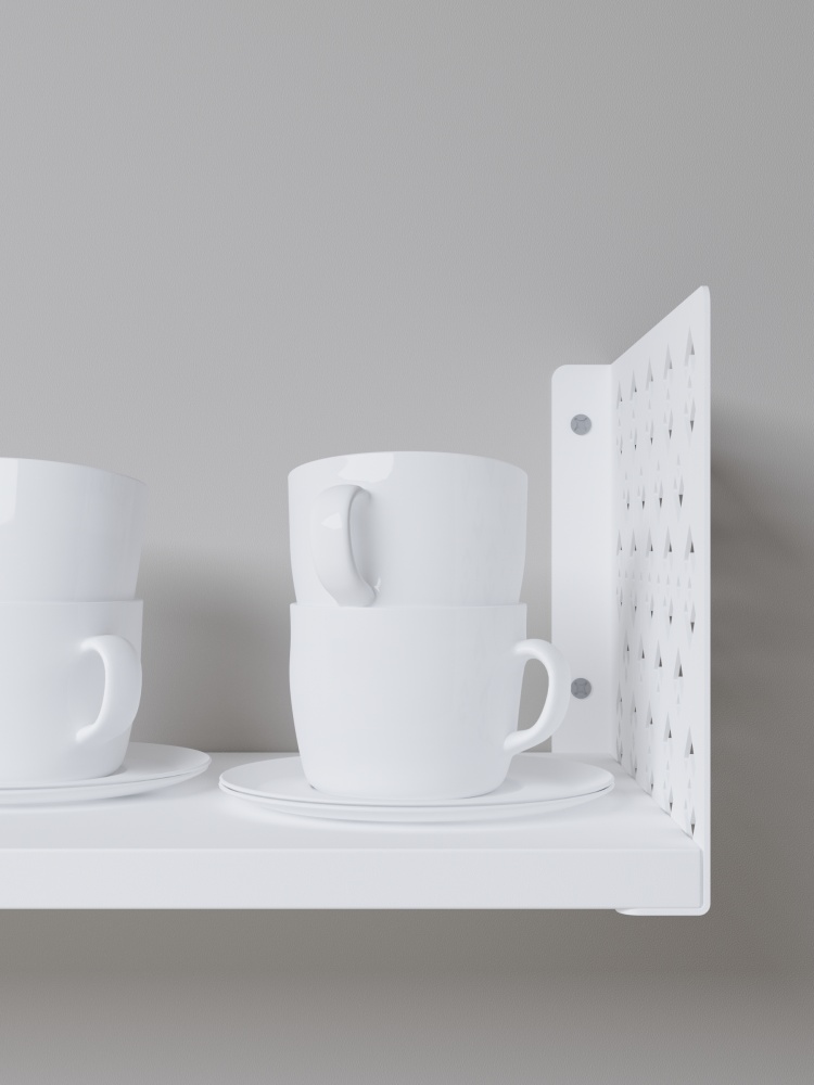 Полка навесная Metkas Home Узор 700x220x170 мм белый глянец (VPN01733 07022 11)