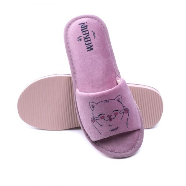 Капці домашні Twins HS standart велюрові р. 40 ліловий HS 