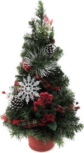 Елка искусственная с лентами и ягодами 60 см T03-16A38R/48 зеленый 