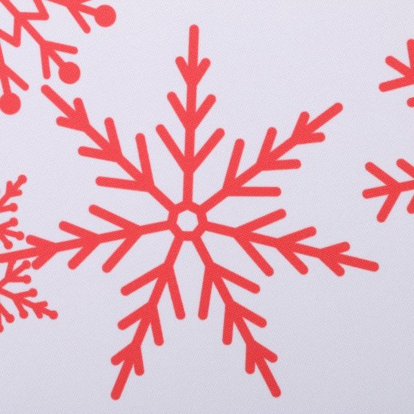 Скатерть новогодняя красные снежинки 150x180 см белый с красным ІТА ДРІМ 