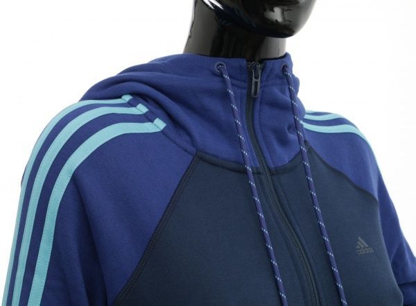 Джемпер Adidas ESSENTIALS 3-STRIPES HOODIE AY4804 р. S синій