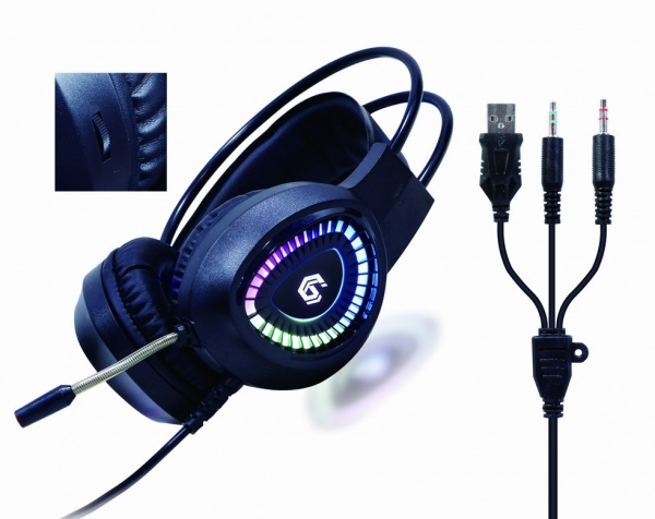 Комплект клавіатура та миша Gembird 4-в-1 з RGB підсвічуванням