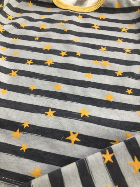 Пижама детская для мальчиков Моя планета серая полоска р.86-92 серо-желтый Пж300-6 