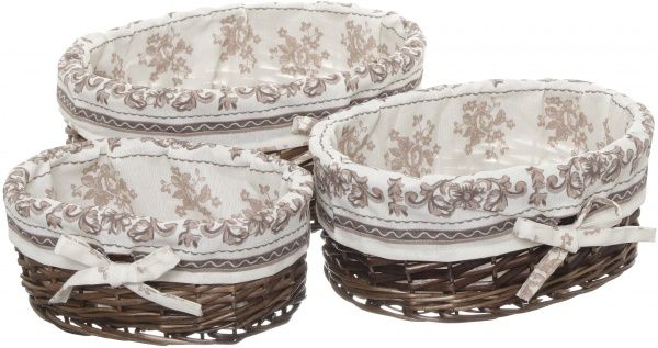 Кошик плетений з текстилем 34х26х14 см HQ13-52CD-4 