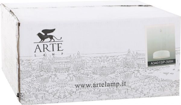 Підвіс Arte Lamp Paleolus 3xE27 білий A3401SP-3WH 