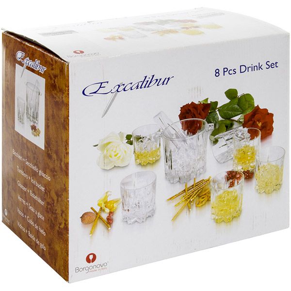 Набор Borgonovo Excalibur 330 мл 6 шт + ведро для льда