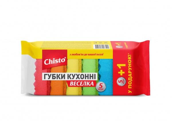 Губка Chisto Радуга 5 шт.