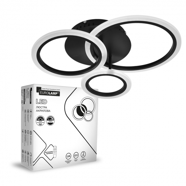 Люстра светодиодная Eurolamp круг A45 белый LED-LR-116-A45(black) 