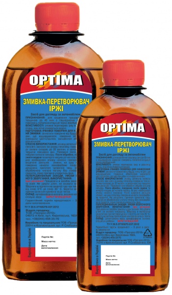 Розчинник змивка перетворювач іржі 1 л Оптіма