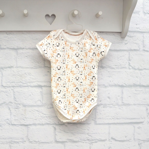 Боди детское унисекс Blanka Пингвин р.86 бежевый 12880 