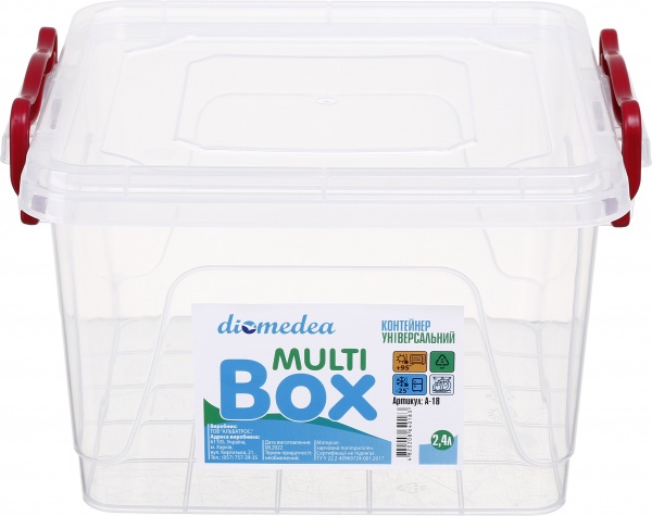 Контейнер для харчових продуктів з кришкою №18 2,4 л DIOMEDEA