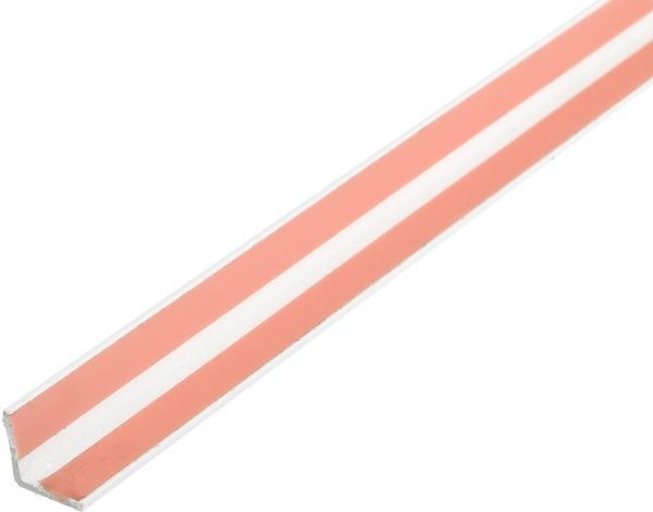 Кутник алюмінієвий АЛЮПРО 15x15x1,5 мм 2500 мм з клейкою стрічкою білий