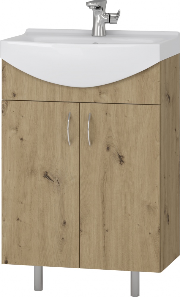 Тумба напольная Грейд Артик 55 дуб артизан под умывальник Cersania 55