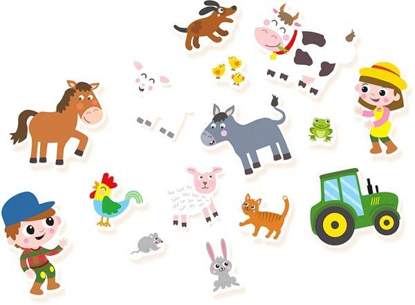 Набор наклеек SES на окна Веселая ферма 14271S