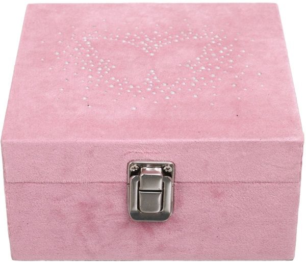 Сундучок Бабочка пудровый 16x16x8 см