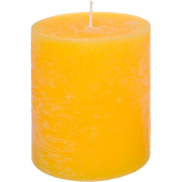Свеча Цилиндр Рустик желтая 120 мм
