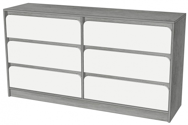 Комод Lion Арт-3 бетон /нимфея альба 